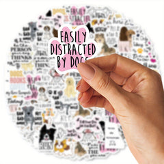 Dog Quote Vintage Stickers Waterproof Decals for Water Bottles Laptops