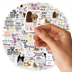 Dog Quote Vintage Stickers Waterproof Decals for Water Bottles Laptops