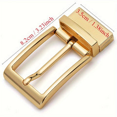 Golden Belt Buckle 360 Rotating Closure Smooth Pivot Metallic Finish