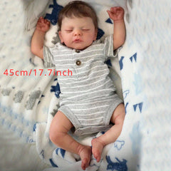 Realistic 45Cm 17 7 Inches Newborn Girl Reborn Doll with 3D Painted Skin