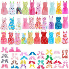 36pcs Doll Clothes and Jewelry Set for 29 Dolls Complete Outfits