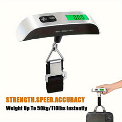 Digital Luggage Scale 110Lb 50Kg Backlit LCD Thermometer Sensor