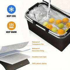 Insulated Cooler Bag Leak Proof Thermal Lunch Tote for Picnic Camping