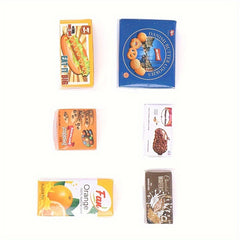 6pcs Mini Snack Packaging Boxes Statue Figurines