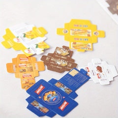 6pcs Mini Snack Packaging Boxes Statue Figurines