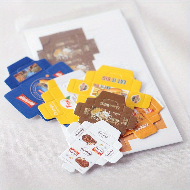 6pcs Mini Snack Packaging Boxes Statue Figurines
