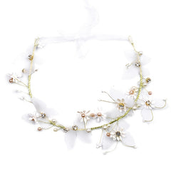Butterfly Pearl Bride Hairbands Wedding Headband Hair Accessories Bridal Tiara