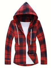 Plaid Shirts Hooded Jacket for Men