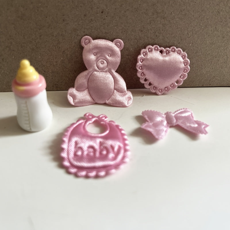 Teddy Bear Dollhouse Decor with Heart Bottle
