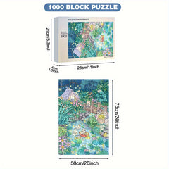 Wooden Puzzle 500pcs & 1000pcs Rabbit Cartoon Design 2D Pattern Printing