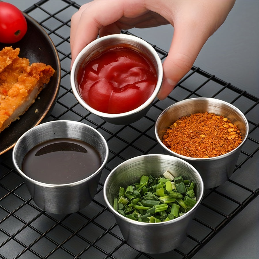 Stainless Steel Sealed Dipping Cup With Silicone Lid