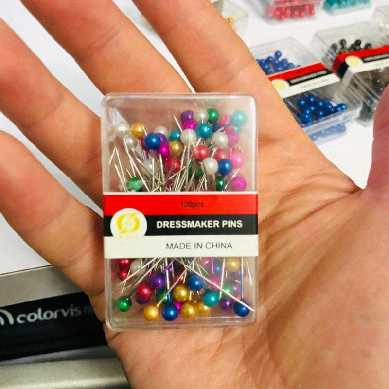 100pcs Multicolor Sewing Pins Straight Pins Craft Positioning Fixed Sewing Mark