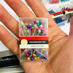 100pcs Multicolor Sewing Pins Straight Pins Craft Positioning Fixed Sewing Mark