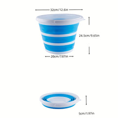 Plastic Foldable Bucket Home Water Bucket Camping Fishing Large Capacity