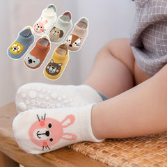 3 Pairs Cute Animal Floor Socks for Toddlers