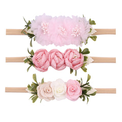 3pcs Decorative Headbands for Newborn Baby Girl