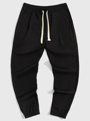 Skull Print Drawstring Sweatpants Loose Fit Joggers For Men