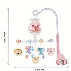 Baby Crib Mobile Hanging Animals Rattle Toy with Music and Lights