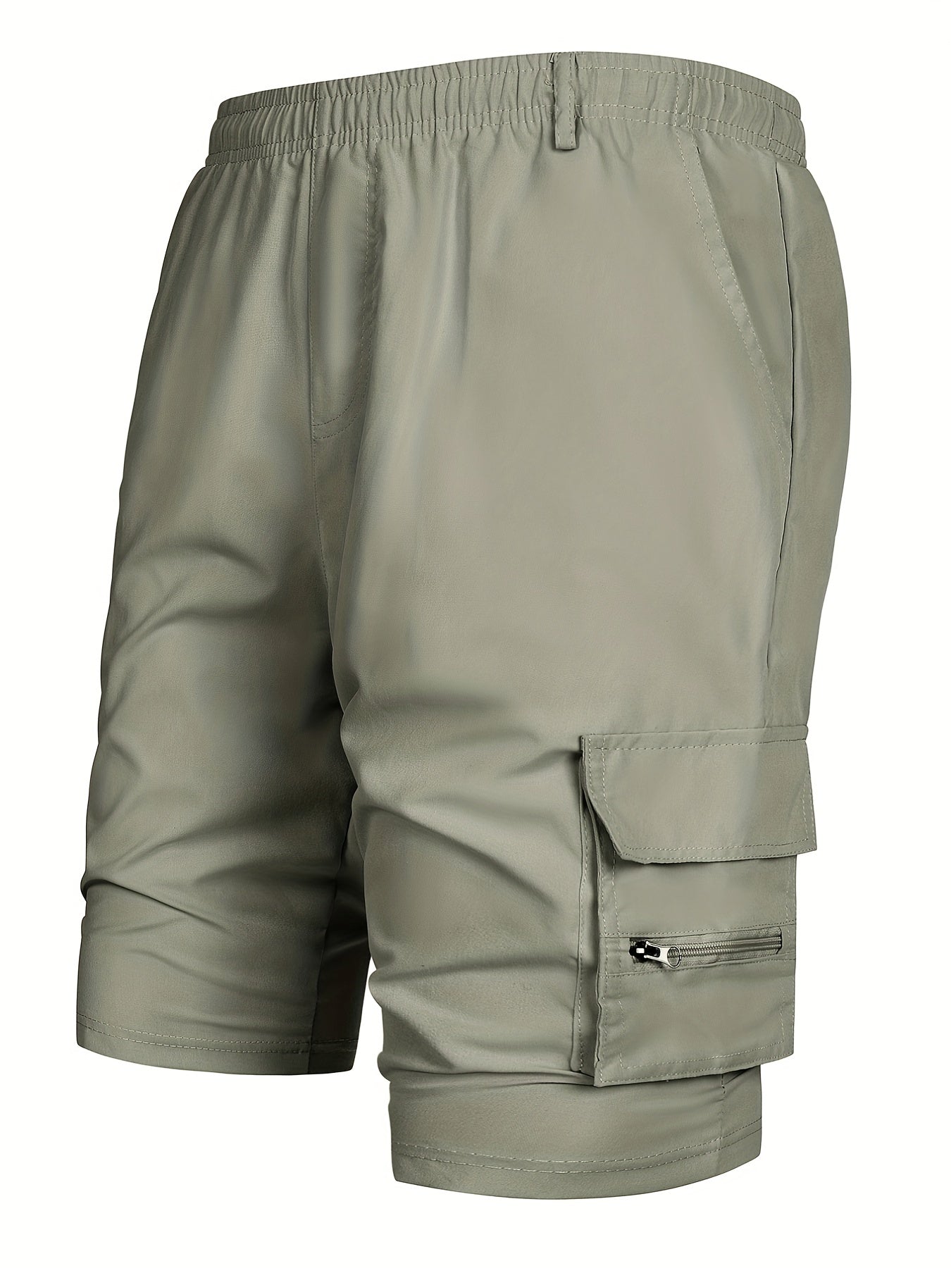 Men's Large Pocket Cargo Shorts Belt Loop Casual Shorts