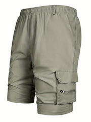 Men's Large Pocket Cargo Shorts Belt Loop Casual Shorts