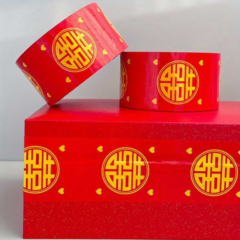 Chinese Character Red Tape Wedding Venue Arrangement Props 35m