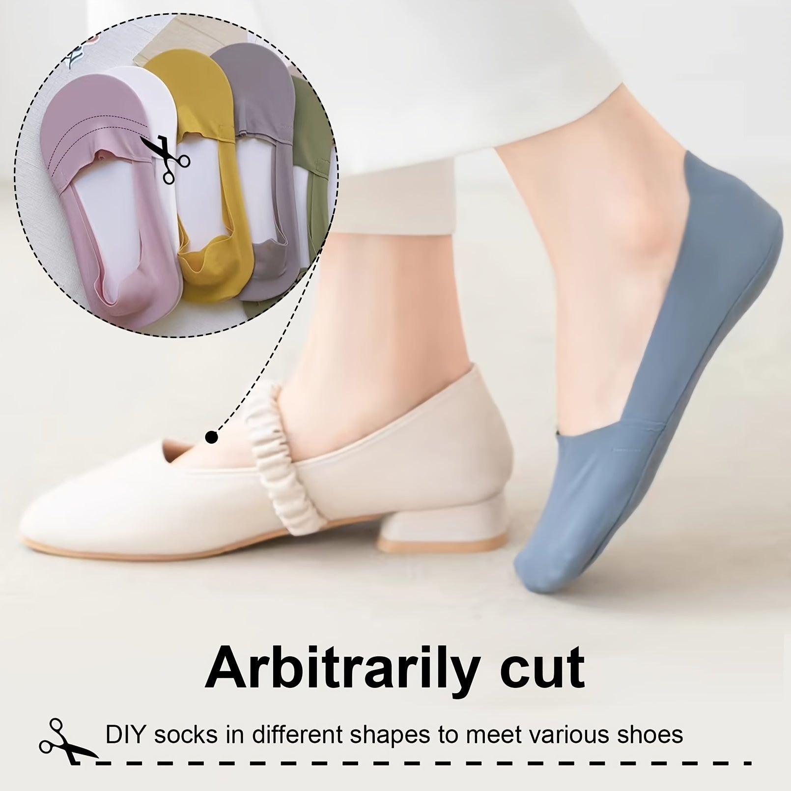 Invisible Ankle Socks Comfy & Breathable Thin Low Cut Boat Socks for Women
