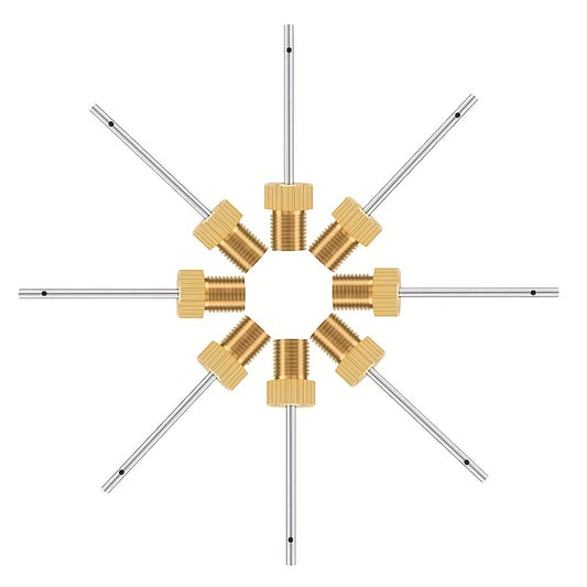 8pcs Brass Ball Pump Needles Heavy Duty Air Pump Needles For Balls