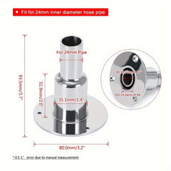 24mm 0 94 Straight Thru Hull Exhaust Skin Fitting Tube Pipe Socket For Boat Yach
