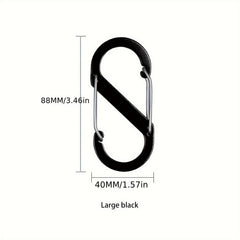 S Type Hanging Keychain Buckle Metal Lock Carabiner Outdoor Camping