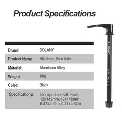 Bolany Rear 142 148 15 Thru Axle Boost Solid Quick Release Lever