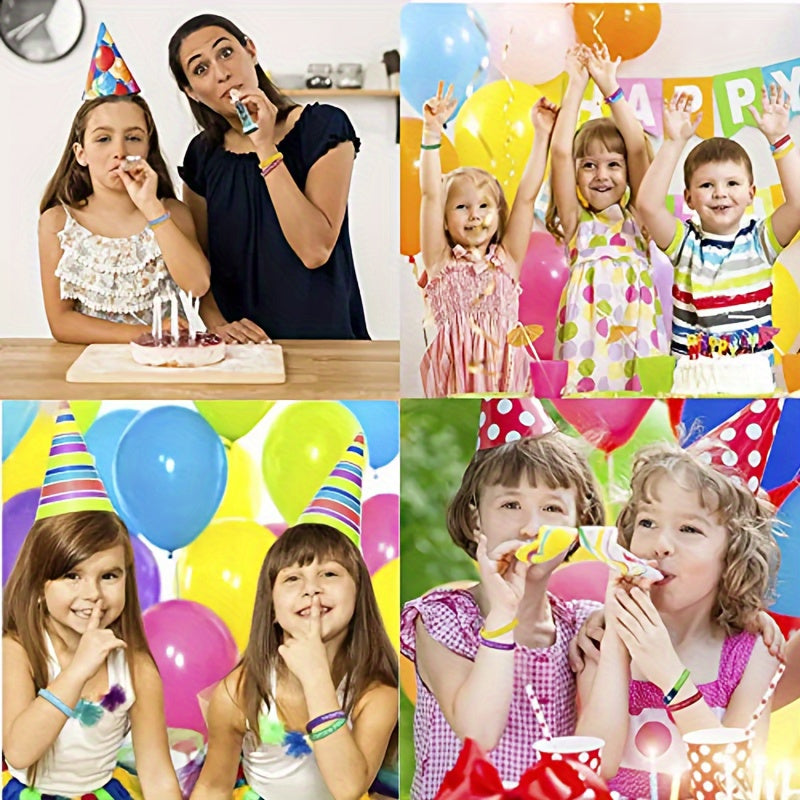 4pcs Colorful Happy Birthday Blessing Sports Wristband