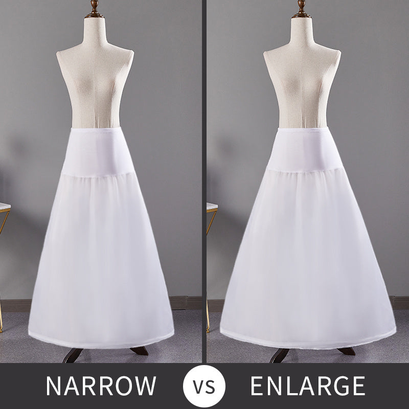 Adjustable Fishbone Corset Skirt Support Dress with Ribbon Belt