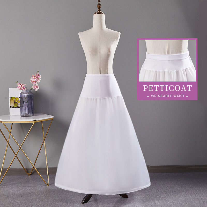 Adjustable Fishbone Corset Skirt Support Dress with Ribbon Belt