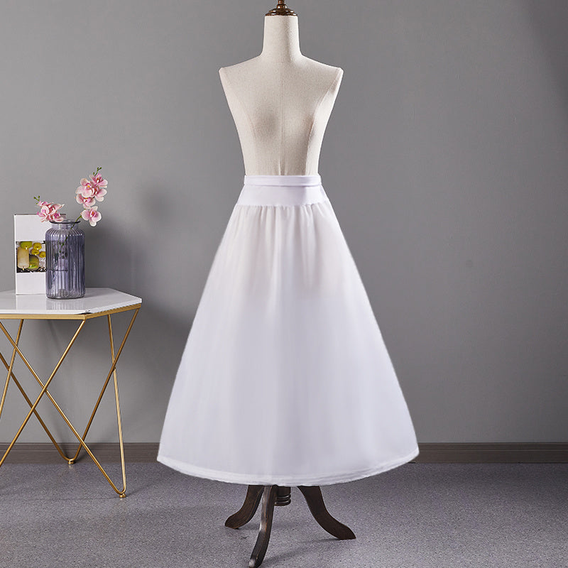 Adjustable Fishbone Corset Skirt Support Dress with Ribbon Belt