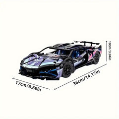 1314-Pc Sports Vehicle Model 1:14 Scale 3D Puzzle Kit with Simplified Assembly
