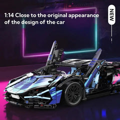 1314-Pc Sports Vehicle Model 1:14 Scale 3D Puzzle Kit with Simplified Assembly