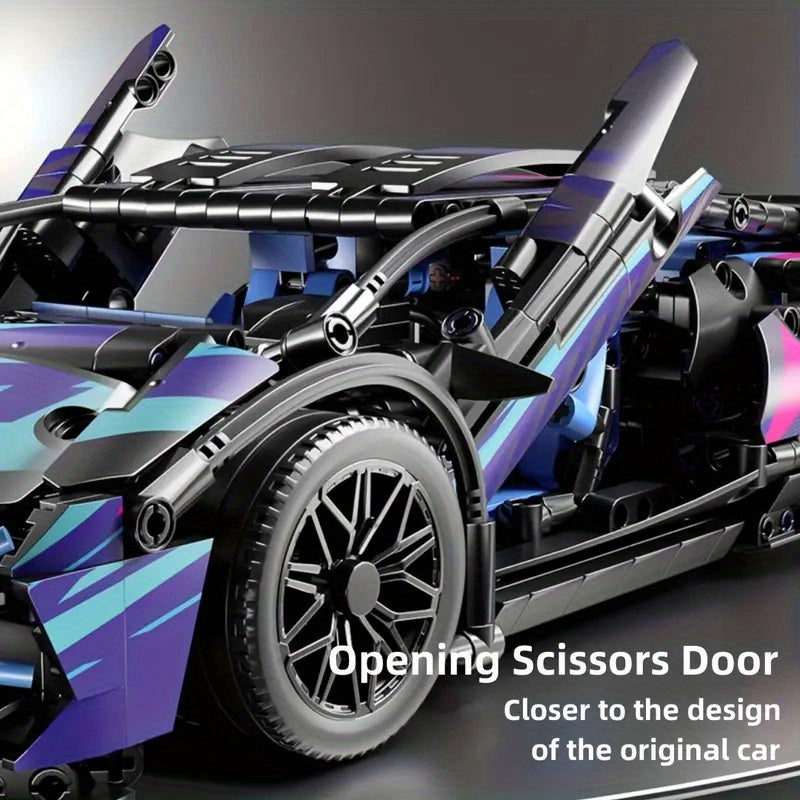 1314-Pc Sports Vehicle Model 1:14 Scale 3D Puzzle Kit with Simplified Assembly