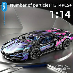 1314-Pc Sports Vehicle Model 1:14 Scale 3D Puzzle Kit with Simplified Assembly