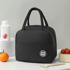 Oxford Cloth Insulated Lunch Bag Aluminum Foil Liner Hand Wash Bento Meal Tote