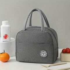 Oxford Cloth Insulated Lunch Bag Aluminum Foil Liner Hand Wash Bento Meal Tote