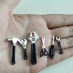 6pcs Mini Hammer Wrench Micro Shrink Food Play Scene Props