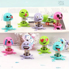 20pcs Colorful Spring Jumping Dolls DIY Assembly Toys for Kids Fun Party Favors