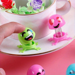 20pcs Colorful Spring Jumping Dolls DIY Assembly Toys for Kids Fun Party Favors