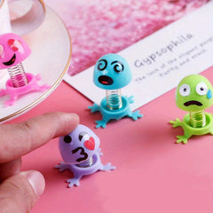 20pcs Colorful Spring Jumping Dolls DIY Assembly Toys for Kids Fun Party Favors