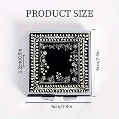 Creative Picture Printing Square Pill Box with 4 Compartments