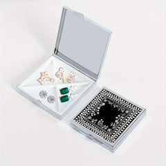 Creative Picture Printing Square Pill Box with 4 Compartments