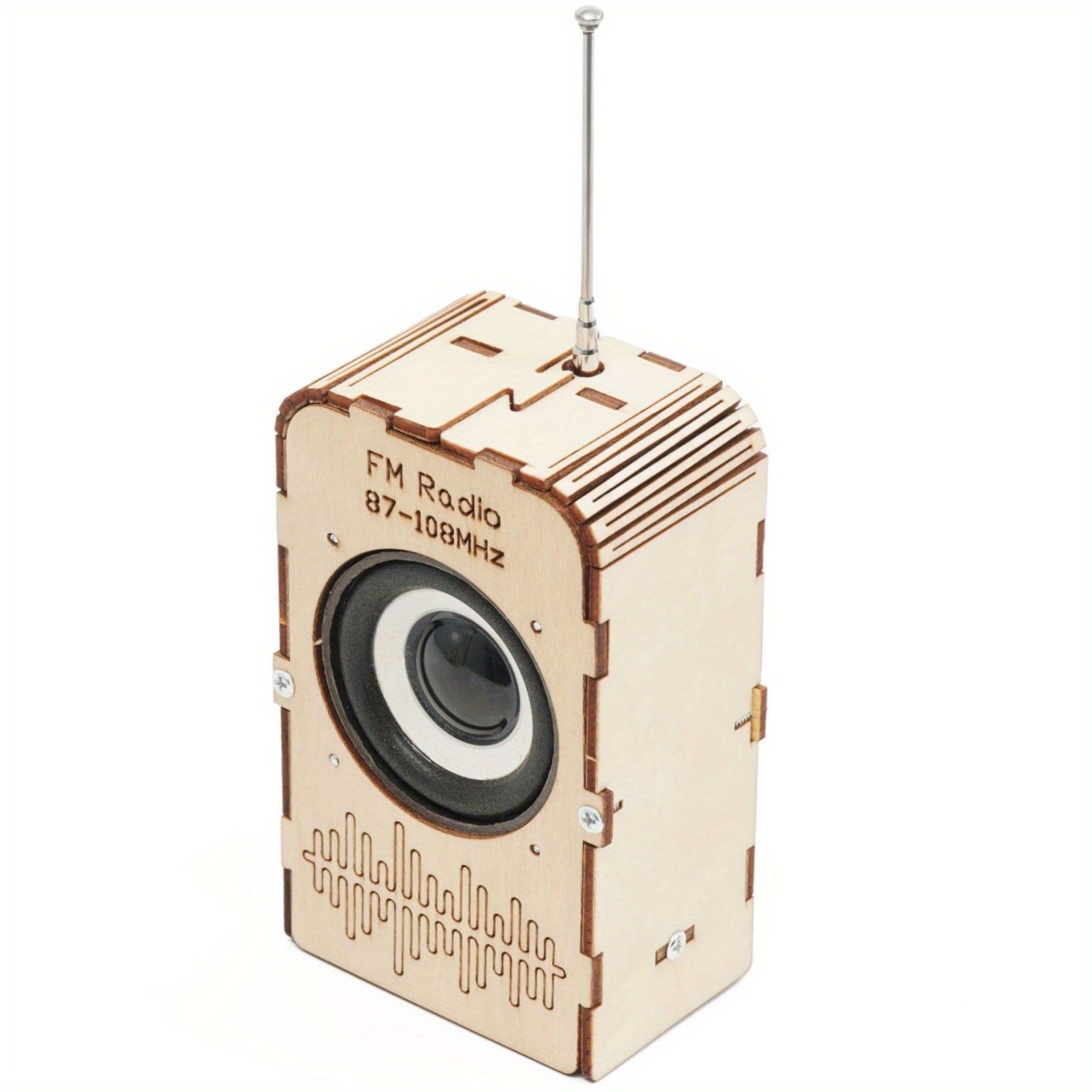 Educational Science DIY Radio Kit, Light Yellow Plywood