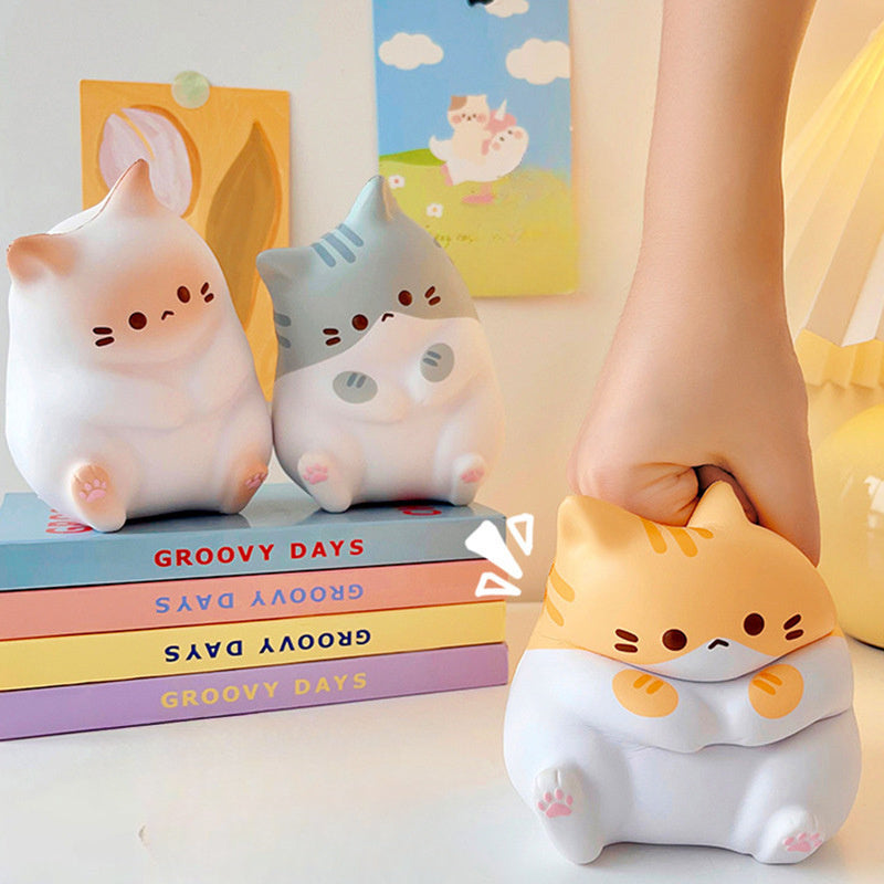 3pcs Cat Squishy Toy PU Squeeze Ball Halloween & Christmas Gift