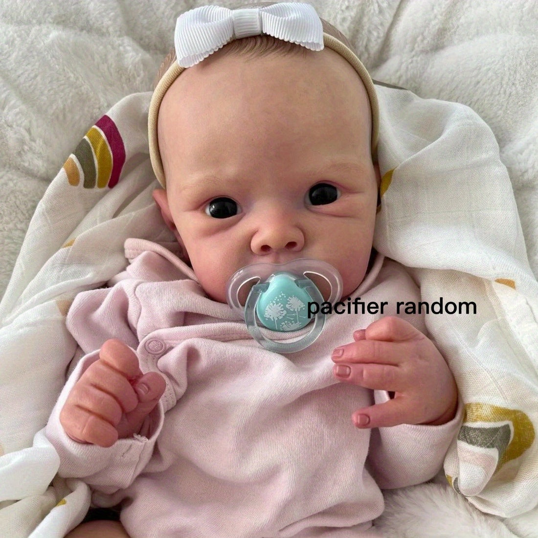 Realistic Reborn Baby Doll with Full Vinyl Body 18" Pink