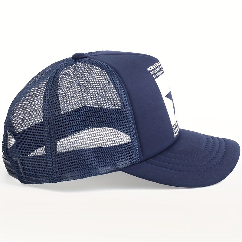 Star Print Candy Mesh Trucker Hat Baseball Cap
